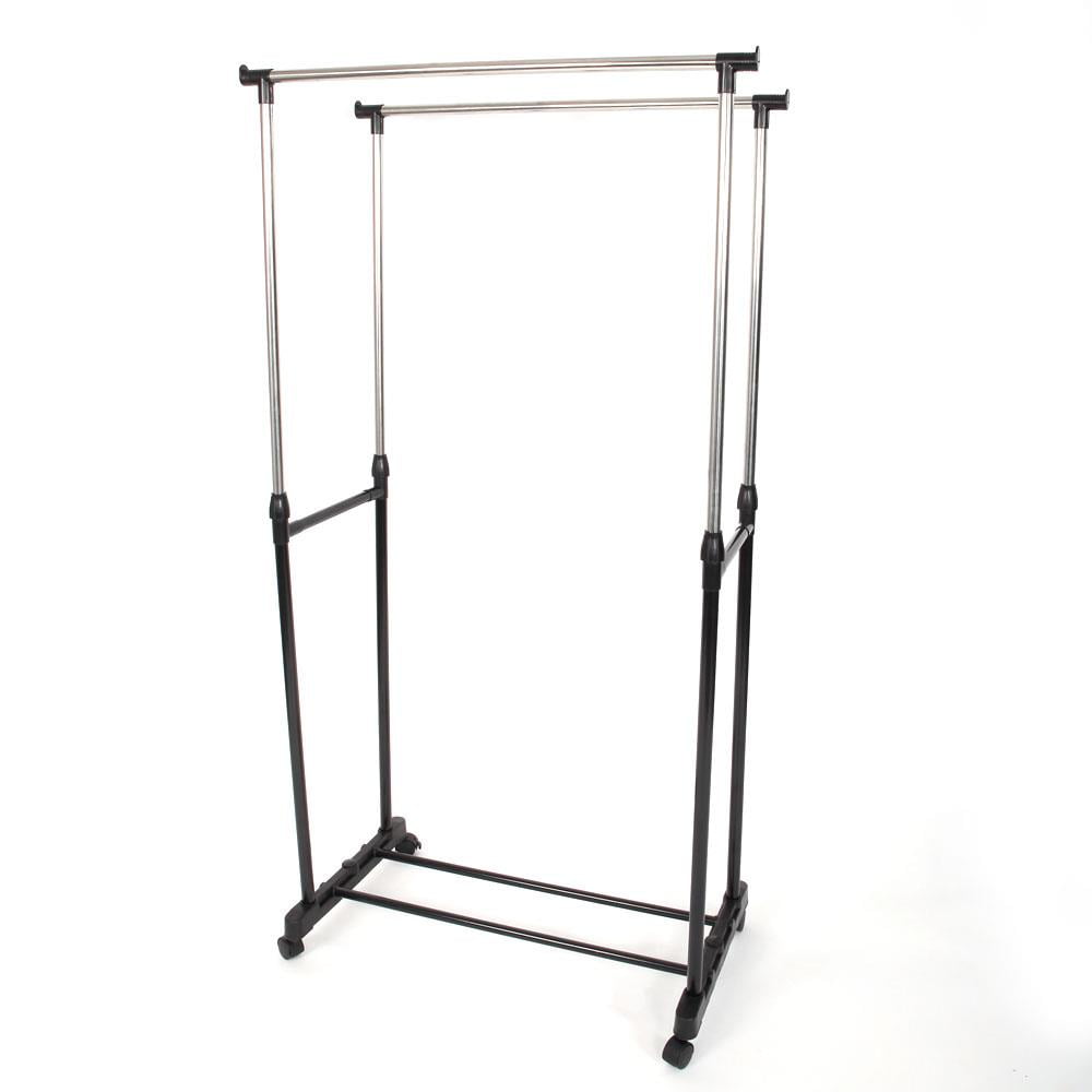 Winado Heavy Duty Clothes Garment Rack,Stainless Steel Clothing Garment Rack with Bottom Shelf