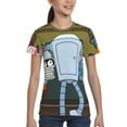 thumbnail image 4 of Futurama Teen T-Shirt Crewneck Short Sleeve Double-Sided Print Summer Tee Shirts Top For Youth Boys Girls Children X-Small, 4 of 7