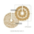 thumbnail image 2 of Glam Creme Vanilla White Medallion Viscose Memories Christmas Decor Appliqued Velvet Round 21" Diameter Tree Skirt, 2 of 6