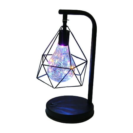 

Firlar Wrought Iron Led Night Light Bedroom Bedside Decoration Learning Charging Personality Table Lamp