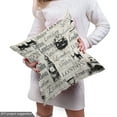 thumbnail image 5 of Ambesonne London Fabric by the Yard Upholstery, Vintage Lettering Big Ben, 5 Yards, Eggshell Charcoal Grey, 5 of 5