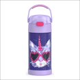 thumbnail image 1 of THERMOS FUNTAINER - Botella de agua con pajita - 12 onzas - Botella de agua aislada al aspiradora para niños con tapa, color cáticornio fresco,Cool Caticorns, 1 of 2