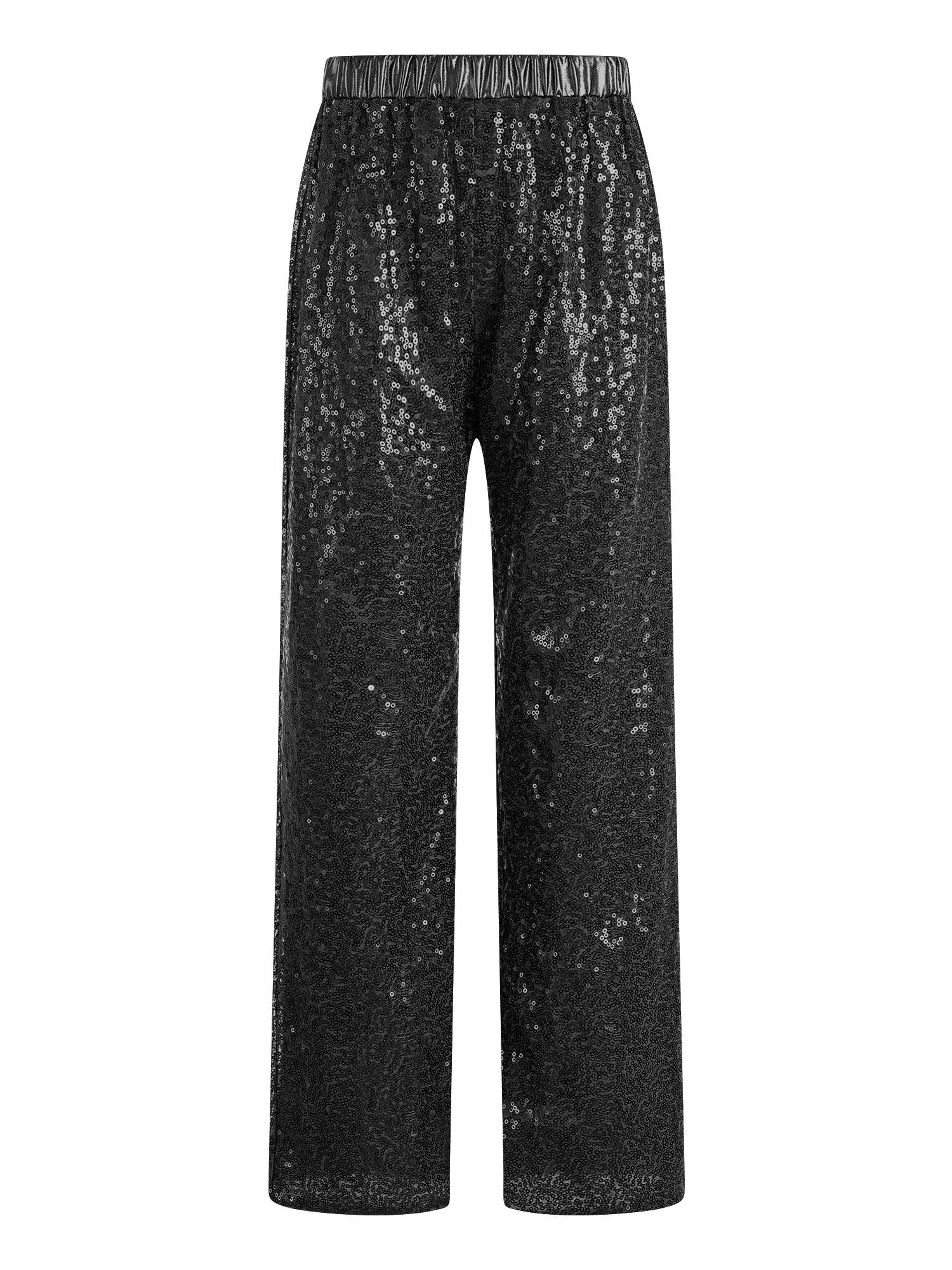 Kids Sparkle Sequin Dance Pants - Shiny Jazz Hip Hop Trousers For Performances