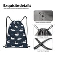 thumbnail image 4 of Xecao Cartoon Swan Pattern Sports Drawstring Backpack - String Swim Gym Bag with Wet Proof Pocket for Women&Men-Small, 4 of 5