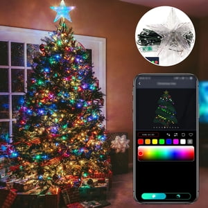 EGNMCR Décor de chambre, Décor d'intérieur, Smart LED Lumières à bande, 32.8ft Barre en cuir intelligent, 15 Millions de couleurs avec contrôle d'application et synchronisation de musique LED Lumières pour chambre, cuisine, TV, Feux de ficelle de fête