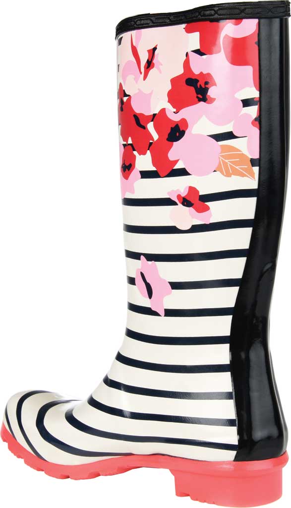 Women's Journee Collection Mist Mid Calf Rain Boot Stripe Rubber 9 M