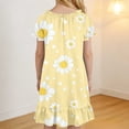 thumbnail image 5 of ITSAME Girls Summer Dress Ruffle Flower Print Puff Sleeve Loose Casual Homewear Dress Multicolor Size 12-13, 5 of 9