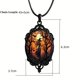 thumbnail image 3 of Collar con colgante de cuervo gótico vintage, collar de cruz de cristal en relieve de bruja/cuervo/calabaza/castillo, 3 of 3
