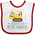thumbnail image 3 of Inktastic Papa Little Digger Construction Truck Boys Baby Bib, 3 of 4