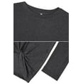 thumbnail image 5 of Women's Plus Size Casual Long Sleeve Twist Knot Tunics Tops Blouses Tshirts for Women, 5 of 6