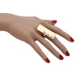 thumbnail image 6 of Women Ring Gold Metal VENI VIDI VICI Elastic Band Rectangle, 6 of 7