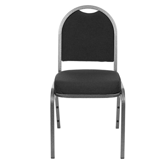 Hampden Furnishings Celia Collection Fabric Banquet Chair, Black, Pack of 2