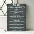 thumbnail image 4 of Ten Commandments Thou shalt have no other gods before me Metal Hanging Sign Inspirational Sign Gifts Rustic Farm Decor Home Office Living Room Wall Decor 12 x 8 in..., 4 of 5