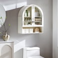 thumbnail image 4 of SinCiDo Bathroom Medicine Cabinet with Doors, Arched Wall Mounted Cabinet w/ Adjustable Shelves and Open Shelf, over The Toilet Storage Cabinet, 4 of 9