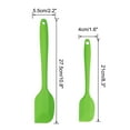thumbnail image 2 of 2pcs Kitchen Cooking Silicone Spatula Set Heat Resistant Turner Scraper Cooking Baking Utensils Green, 2 of 7