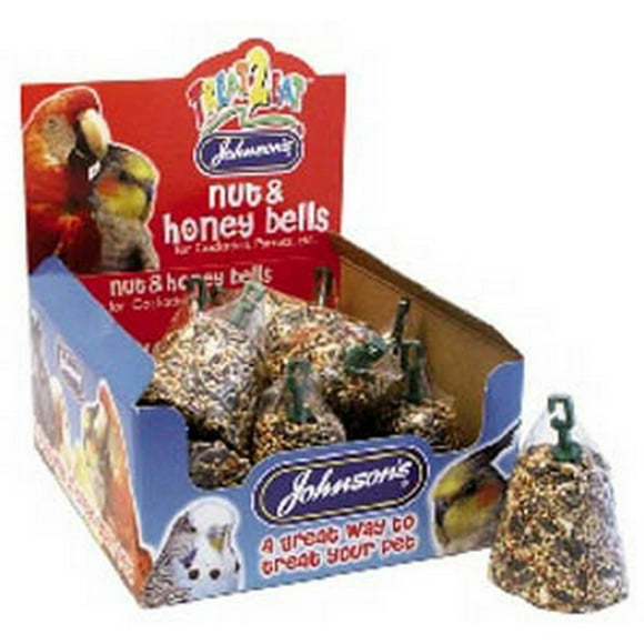 Johnson's Nut Honey Bells Cockatiel Parrot bird Health Case of 15