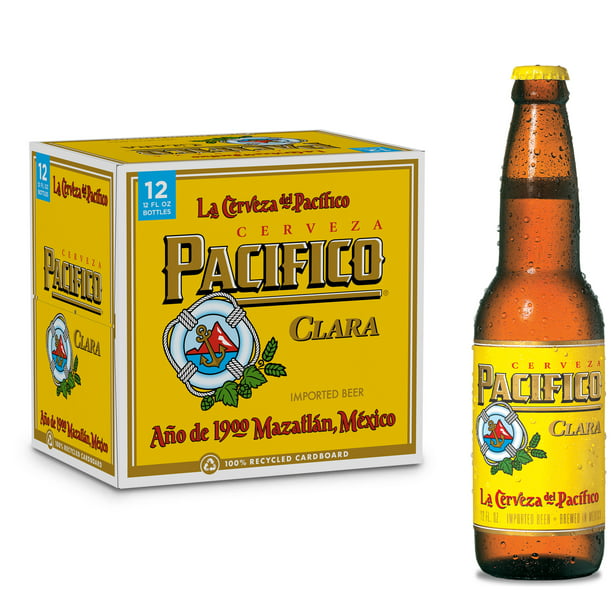 Pacifico Beer Mexican Lager Beer, Beer 12 Pack, 12 fl oz Bottles, % ABV  