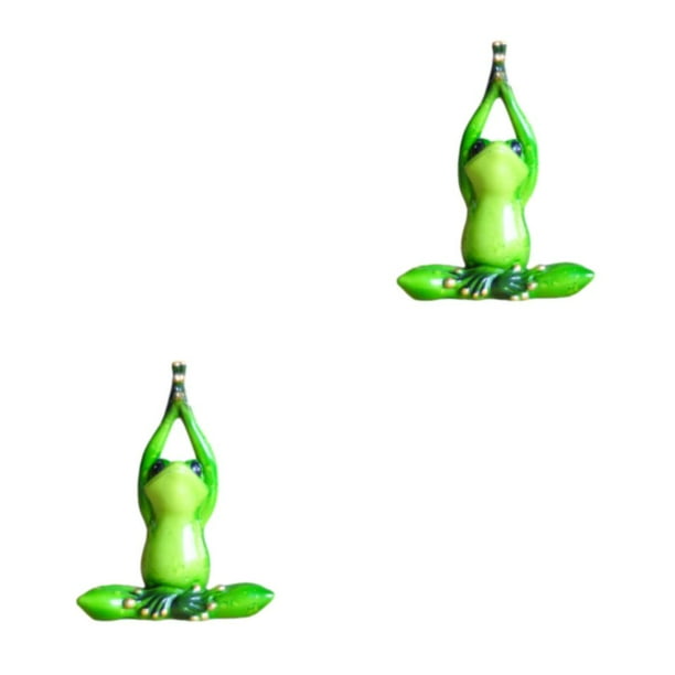Adorno de Rana Matsuzay Estatuilla de Resina Verde 1