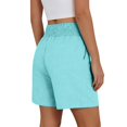 thumbnail image 5 of Womens Lightweight Shorts Summer Casual Loose Trendy Pants Elastic Waist Comfy Shorts by Yigetop Sky Blue L, 5 of 6
