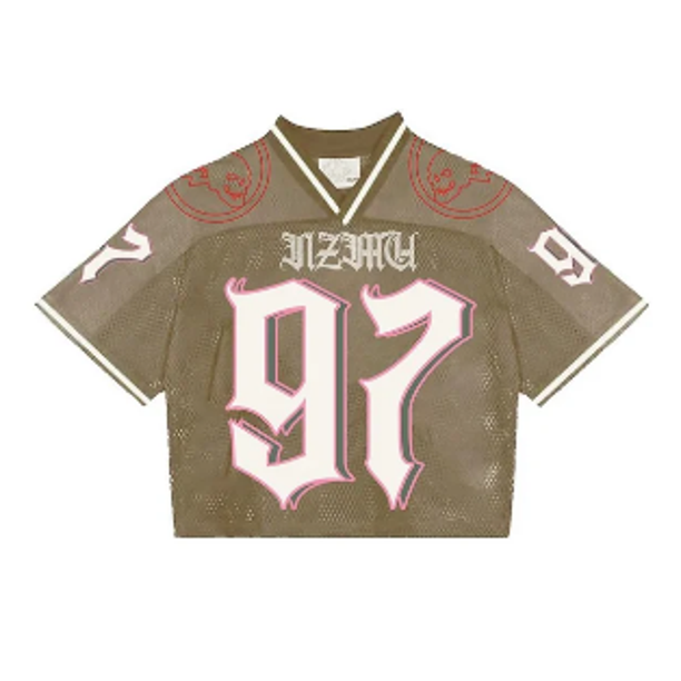 Nueva camiseta de jersey americano con empalme de oliva personalizada para hombre, camiseta de malla de béisbol deportiva nueva de estilo hip-hop Y2K de tendencia de calle alta para hombre