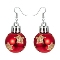 PuSpu Christmas Ball Pendant Earrings Christmas Ornaments