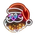 thumbnail image 2 of Byndra Christmas Neon Santa Light, Christmas Decoration Indoor, LED Hanging Sign Light for Window Wall Room and Holiday Party Decor, 2 of 6