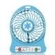 Ventilateur de Lumière Rechargeable Portable Mini Bureau USB Recharge Air Cooler Régulation de la Vitesse 3 Modes Fonction d'Éclairage LED Refroidissement (Bleu) – image 1 sur 7