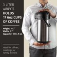 thumbnail image 4 of Jarra De Café Con Airpot Y Cepillo De Limpieza - Airpot De 101Oz / 3L 24 Horas Para Bebidas Frías O Calientes - Jarras De Café Para Mantener Caliente Extra Grandes - Dispensador De Café Con Bomba Disp, 4 of 5