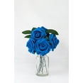 thumbnail image 4 of GoDecor Artificial Flowers Roses 25pcs Realistic Fake Roses Dark Blue, 4 of 7