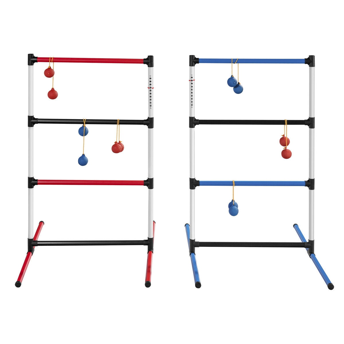 Portable Ladder Ball Toss Game Family Indoor Outdoor Game Sport 12 Balls W/ Bag