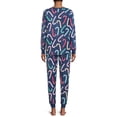 thumbnail image 3 of Jaclyn Intimates Long Sleeve Henley Printed Pajamas (Women's) 2 Piece Set, 3 of 5