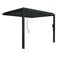 thumbnail image 2 of Backyard Discovery Evanston 12'x10' Steel Wall-Mounted Louvered Pergola, Adjustable Roof, 2 of 12