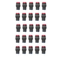 thumbnail image 2 of TICFOX 25 piezas interruptor de botón momentáneo autoblocante 5 pines 16 mm con luz 24 V Set Kit para equipo(rojo), 2 of 8