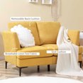 thumbnail image 3 of HOMCOM Canapé d'Amour 54 Pouces pour Chambre, Meubles Modernes, 3 of 9