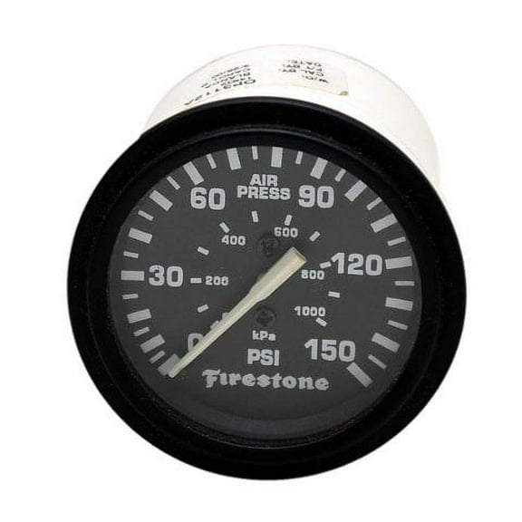 Faria OP3112A Firestone Black 0-150 PSI Marine Boat Air Pressure Gauge