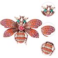 thumbnail image 3 of KAKOWELY Retro Bee Shaped Alloy Brooch for Clothes Decor Multi Color with Creative Design 1 Pc,2.36"X1.77"X0.71", 3 of 4