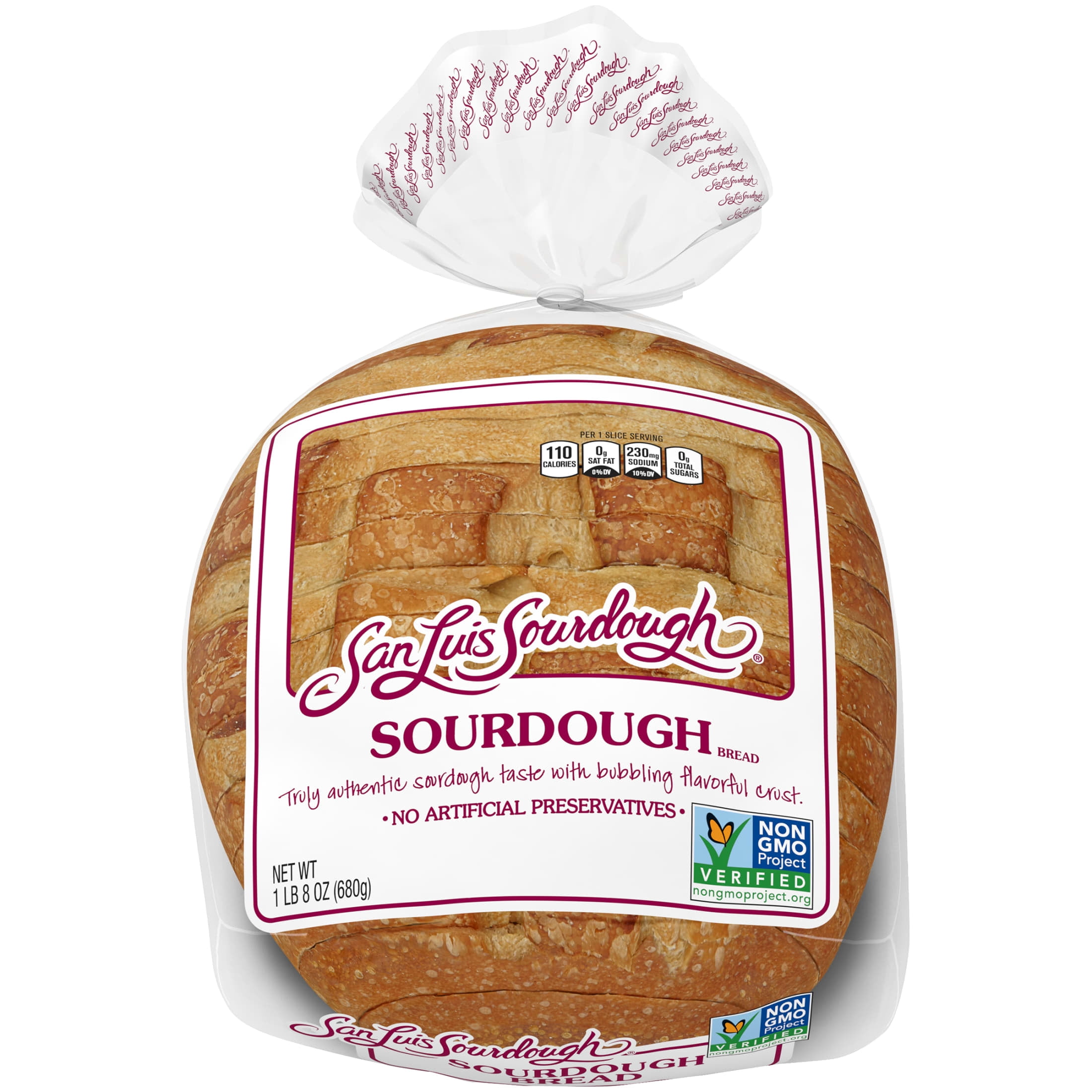 San Luis Sourdough Plain Sourdough Bread, 24 oz, Sourdough Bread, Bag