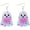 Ghost E, variant on Ghost Heart Bat Halloween Stud Drop Dangle Earrings for Women Sparkling Acrylic Colorful Funny Creative Gothic Cosplay Costume Knife