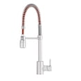 thumbnail image 1 of DANZE DH451188CR The Foodie Caliente 1H Pre-Rinse Pull-Down Kitchen Faucet 1.75gpm Chrome w/Red Hose, 1 of 5
