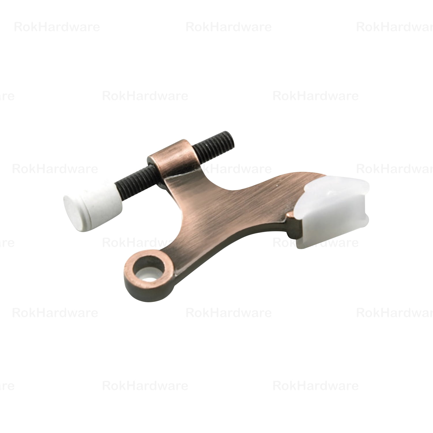 10 Pack Rok Hardware Heavy Duty Hinge Pin Door Stop, Brushed Antique Copper