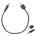 thumbnail image 1 of USB to DC Power Cable 3A 5V DC Power Cord 5.5mm x 2.5mm Jack Charging Plug Connector Cable Adapter for Fan Camera(1ft, Black), 1 of 6
