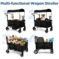 thumbnail image 2 of Tripland Wagon Stroller for Kids, 2-Seater All-Terrain Wagon with Canopy,Pull & Push Handle,Black, 2 of 11
