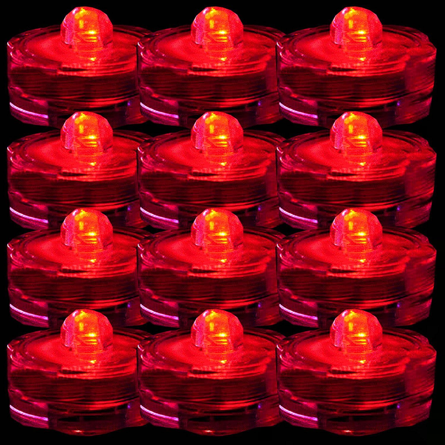 Waterproof Submersible Led Lights Tea Lights For Wedding , Party, Decoration  (36 Pieces Red) By BcTlyInc Ship from US