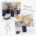 thumbnail image 5 of Navy Blue Trash Can with Bamboo Lid and Pedal, 2.5L Capacity, 5 of 7