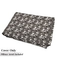 thumbnail image 5 of Taupe Floor Pillow Lounger Cover, Grunge Circles Dots Brushstrokes Hand Painted Modern Design Messy Artistical, Nap Mat Printed Fabric Case for 5 Pillows, 88" x 27", Black White Taupe, by Ambesonne, 5 of 5