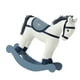 thumbnail image 5 of Pony balancín navideño de peluche, versátil y ligero, con base de madera para niños. Blanco Azul, 5 of 9