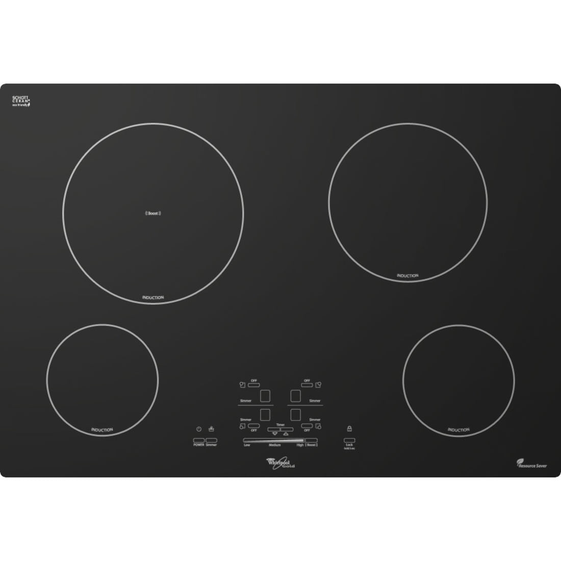 whirlpool electric hob schott ceran