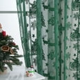 thumbnail image 6 of Xuniizn Christmas Curtains Window Set of 2 Green Lace Sheer Curtains for Xmas Decor Privacy Half Short Curtain Panels for Living Room Bathroom Windows 39x55", 6 of 8