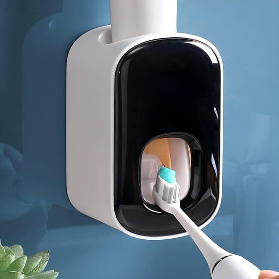ACDANC Toothpaste Dispenser Wall Mounted for Bathroom Automatic Toothpaste Squeezer for Kids and Adults (Black-1Pcs)