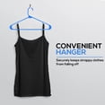 thumbnail image 2 of Utopia Home Plastic Hangers 50 Pack - Space Saving Clothes Hanger - Durable & Strong Closet Organizers and Storage with Built-in Strap Hooks - Essential for Shirts, Pants, Skirts & Coats (Blue), 2 of 7